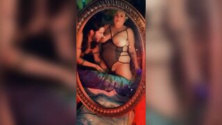 Romantic rough nailed into the mirror