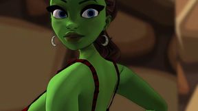 a green big booty alien steps out of a portal for some bbc sex - ai powered voice overs