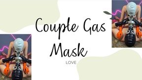 couple in gas mask love