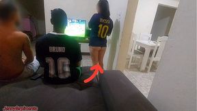 I had to have sex with my husband's friend because of a bet, but I got horny and ended up doing DP with both of them