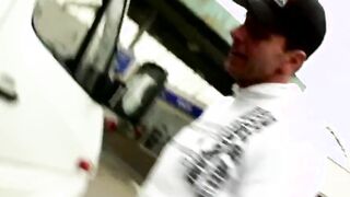 Maddy cant resist and starts fucking Nick into the vehicle