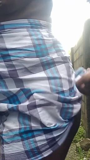 Fingering My Extremely Hairy Pussy Squirting Outdoors