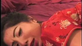 Dirty Asian teen gets destroyed by massive white cock&#x1F32D; on comfy mattress