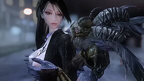 Skyrim - A Motorcycle Catsuit Woman Came To A Monster Hotel