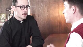 FatherXXX.com - Post-sermon, priest finds solace in fucking a young catholic twink ra