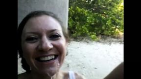 Dogging fun on the sandy beach with strangers