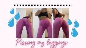 Pissing my leggings while stretching