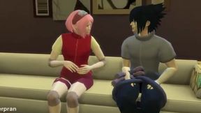 sakura follada por los clones de naruto gangbang frente a sasuke, su marido cornudo netorare