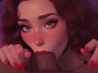 I Wishes U In My Throat - Redhead StepSister Loves BBC At The Club - AI