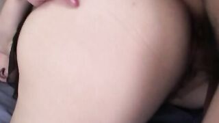 Japanese Beauty Gets Creampied On Her Hairy Muff