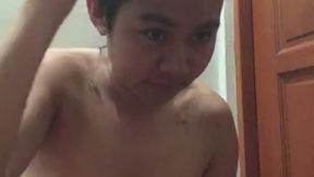 Headshaving naked