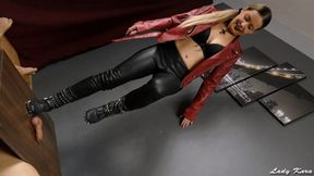 Slippy and sticky dick beneath my boots with spikes (1080HD)