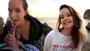 Explicit Mallorca Vlog: Blowjob & Massive Facial on a Public Beach