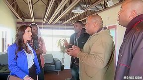 Interracial Double Teamed Real Estate Sale Gianna Foxxx