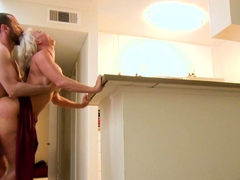 Bigtitted blonde cougar roughly anal pounded