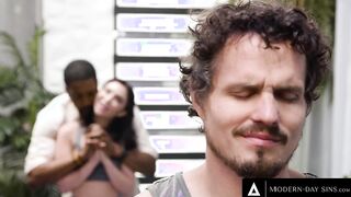MODERN-DAY SINS - Cheating PAWG Jane Wilde Almost Caught Fucking Fitness Instructor! OUTSIDE CLASS!