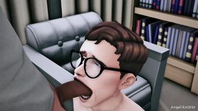 two young students decided to have hard anal sex in the library...