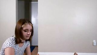 Teens Stepsister Makes Me Cum with Leg Grind