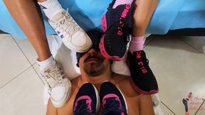 Foot gagging, by Manu, Mibby, Madame Agatha and Slave, FULL HD