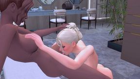 lustful lesbian sluts had dirty sex in the gym (sims + anime hentai + sfm)
