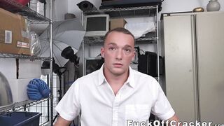 Young straighty ass slammed at the BBC office