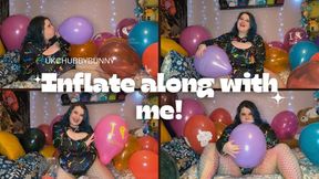 Inflate a balloon at the same time as me