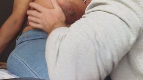 Cumshot titwank and sucked on giant Aneles 50HH cups
