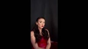 Smoking Silently in Red Leather
