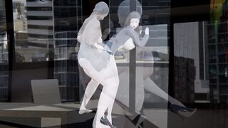Japanese cunt with mouth inside office / Desk sex / Liftying / Making Out / Wall nailed of the windows /