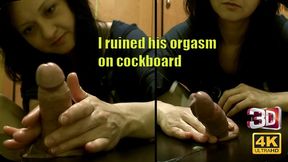 680 - Ruined orgasm on cockboard 3D SBS 4K