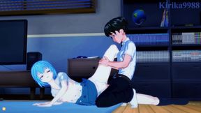 Double penetration with Rei's juicy pussy&#x270C; and Shinji's eager cock&#x1F32D; goes wild