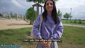 Public Agent - young Italian amateur takes advantage of her petite assets for pay-per-play sex