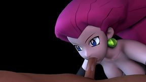 jessie from team rocket sucks dick in pov - pokemon parody