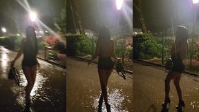 dancing in the rain ..kisses and hugs