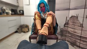 Jinx (Miriam) Rubs Your Penis In Jeans With Her Black High Hells Shoes - Part 2 - HD 1280x720