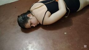 Foot Worship with Tongue and Soft Bondage – Submissive at Her Mistress's Feet