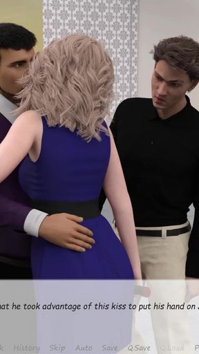 Epic moment from &quot;My Stepbrother &#039;s Wife #44 Alan kissed Justine in front of John-highlight&quot;