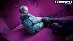 solo anal fisting - toys and plugs for tattoo girl - asshole streching