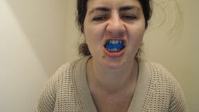 Chewing and blowing bubbles