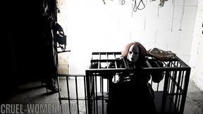 Her sissy maid handcuffed, chained, caged and abandoned