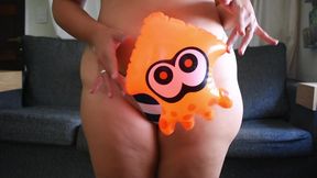Hips closeup and squish Splatoon inflatable - Bunny Looner [LOWRES]