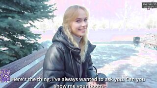 Russian pornhub star fucks with a stranger