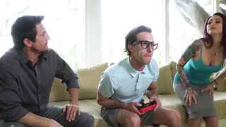 Stepmother Monique Alexander fucking in taboo threesome