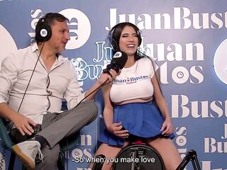 AmbarPrada preggo with large bazookas asks for 100% vigour in the sex machine - Juan Bustos Podcast