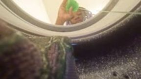 Pathetic Tiny Human Crawls into Giantess Laundry Basket POV v 4K smaller