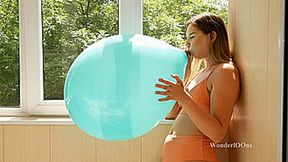 Angie green B2P on the balcony 4K UHD