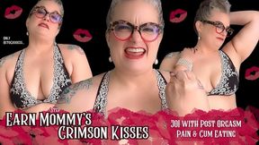 Earn step-Mommy Crimson Kisses: JOI with Post Orgasm Pain, CEI, Red Lipstick Kissing, Mature MiLF Domme OctoGoddess 720p