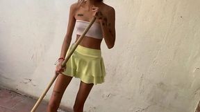 One steamy morning, horny stepsister craves a hard fucking