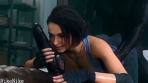 Bbc Rips Jill Valentines Pussy In Resident Evil Porn