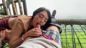 Outdoor publicFuck POV with cumshots